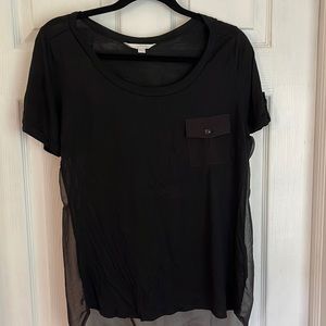 Black tee sheer back never worn.